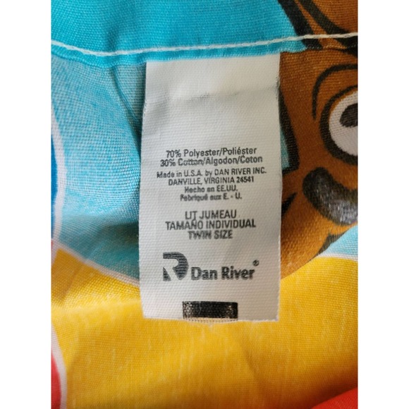 Vtg 1999 Hanna-Barbera Scooby-Doo Dan River Flat Twin Sheet - Picture 4 of 5